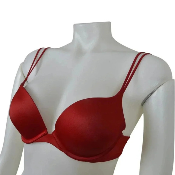 Victoria's Secret Very Sexy Push Up Bra Red Underwire Size 34B - Picture 2 of 7